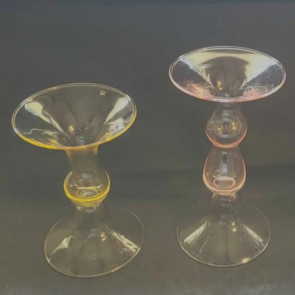 Princess House Combo Bud Vases & Candle Holders - Set Of Three